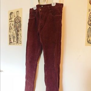 H&M WINE CORDUROY MEN’S JEANS